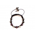 Purple and White Shamballa Bracelet